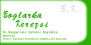 boglarka kerezsi business card
